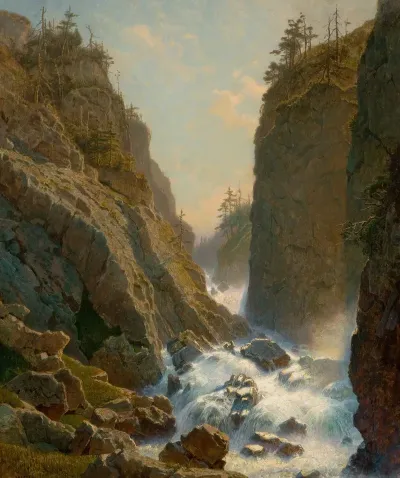 Mountain With Cascade