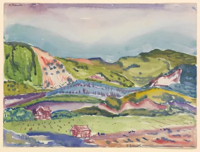 Mountain With Red House