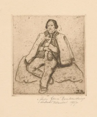 Mountaineer Sitting On A Rock
