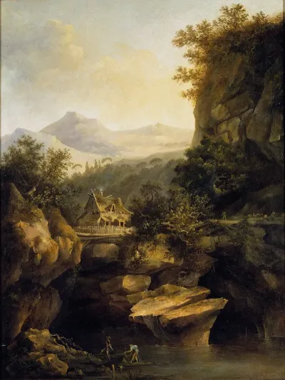 Mountainous Landscape With A Farm