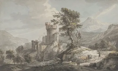 Mountainous Landscape With A Fortress