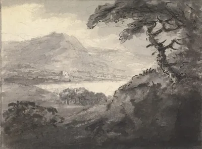 Mountainous Landscape With A Lake