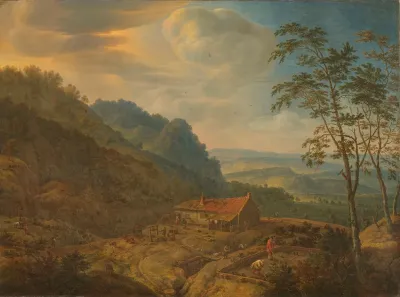 Mountainous Landscape With Farm