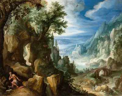 Mountainous Landscape With Saint Jerome
