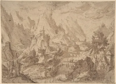 Mountainous Landscape With Tobias And The Angel
