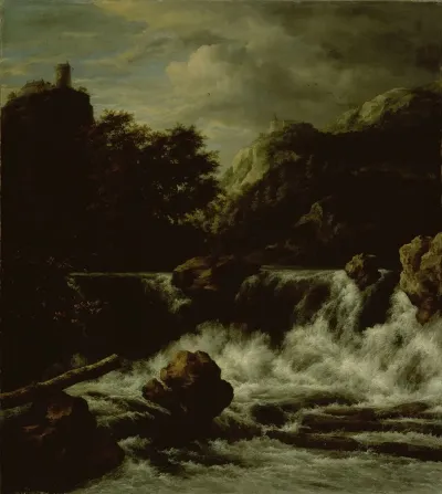 Mountainous Landscape With Waterfall 2