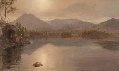 Mounts Katahdin And Turner From Lake Katahdin Maine
