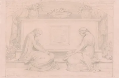 Mourners At A Tomb