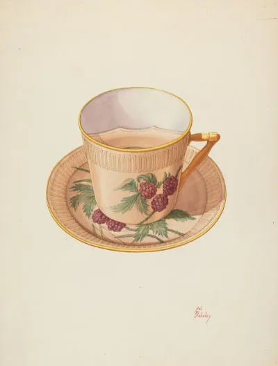 Moustache Cup And Saucer 2