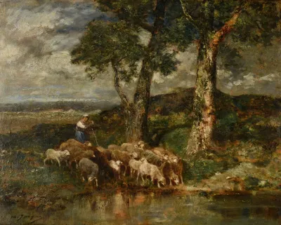 Moutons A Labreuvoir