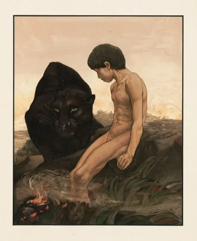 Mowgli And Bagheera 2