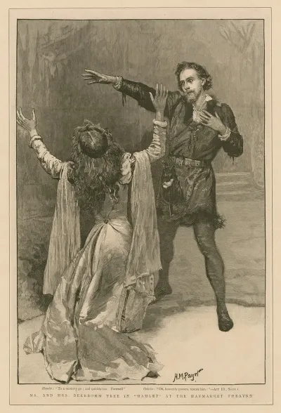 Mr And Mrs Beerbohm Tree In Hamlet At The Haymarket Theatre