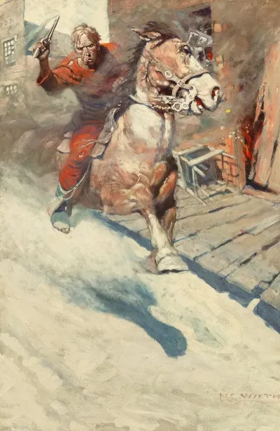 Mr Cassidy Saw A Crimson Rider Sweep Down Upon Him Heralded By A Blazing 41