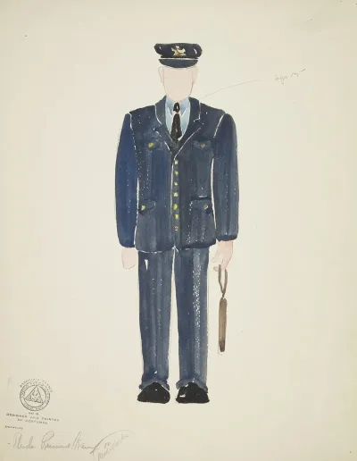 Mr Dooley Jr Navy Policemans Uniform With Peaked Cap And Nightstick