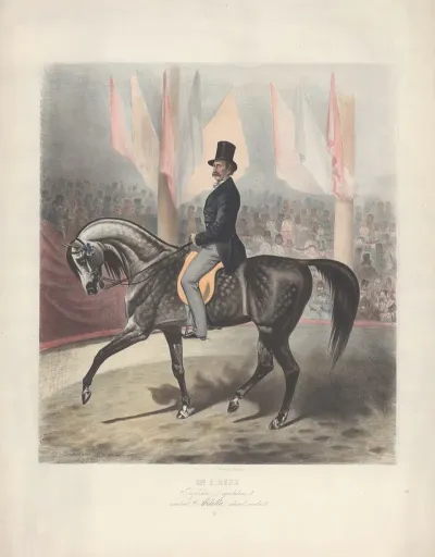 Mr E Renz Professeur D Equitation Montant Abdalla Cheval Arabe