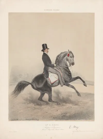 Mr E Renz Professeur Dequitation Montant Bayraktar Cheval Arabe