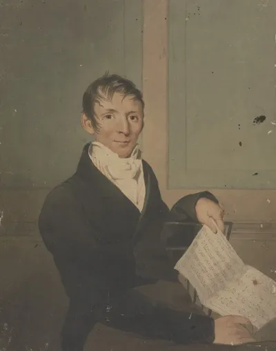 Mr Graupner Seated And Holding Music