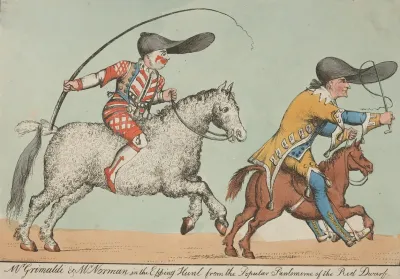 Mr Grimaldi And Mr Norman In The Epping Hunt From The Popular Pantomime Of The Red Dwarf