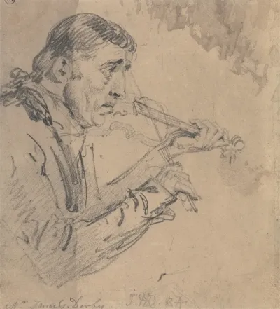 Mr James Derby Playing The Violin
