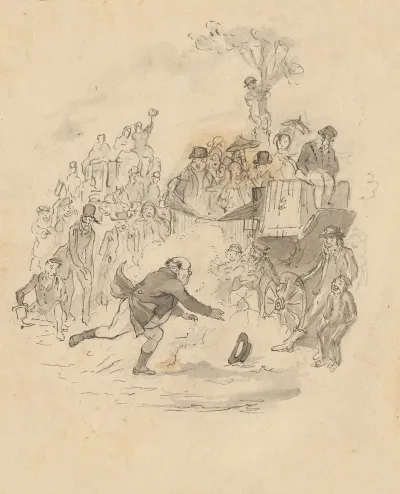 Mr Pickwick In Chase Of His Hat
