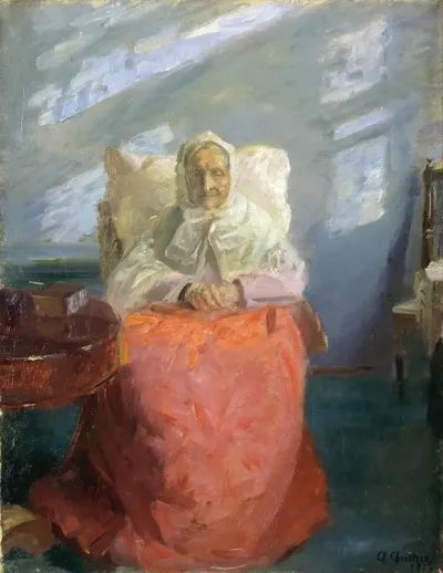 Mrs Ane Brondum In The Blue Room