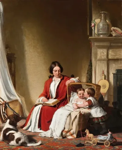 Mrs Bradford Ripley Alden And Her Children
