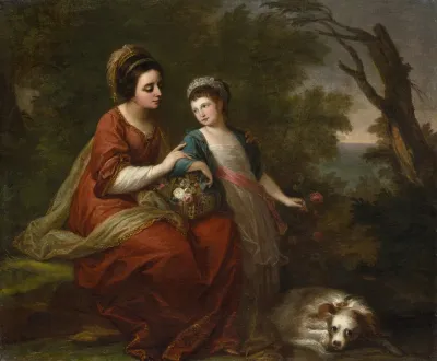 Mrs Hugh Morgan And Her Daughter