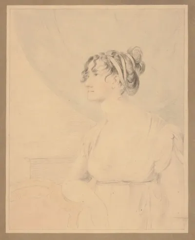 Mrs J R Smith Elizabeth Pepperell Sanger Indoors And Leaning On A Chair