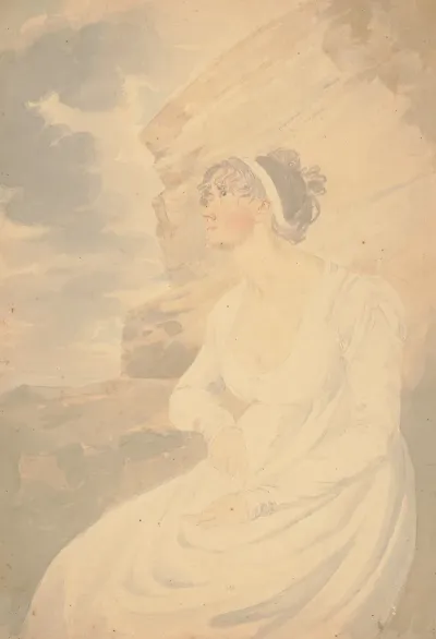 Mrs J R Smith Elizabeth Pepperell Sanger Sitting On A Rock
