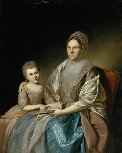 Mrs Samuel Mifflin And Her Granddaughter Rebecca Mifflin Francis