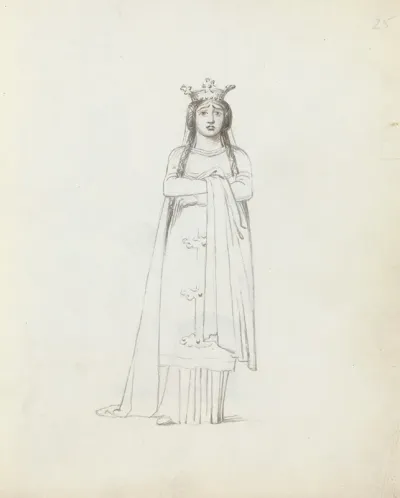 Mrs Siddons Standing Frontal View With Arms Folded