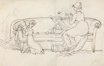 Mrs West And Daughter Playing Catch