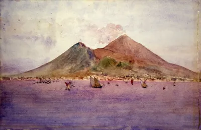 Mt Vesuvius From The Bay Of Naples