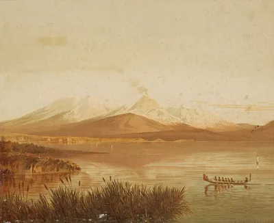 Mts Ruapehu And Tongariro From Lake Taupo