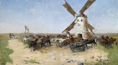 Muhle In Weiter Pusztalandschaft