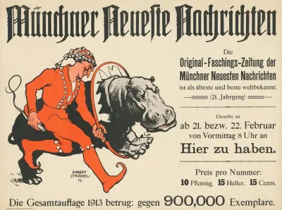 Munchner Neueste Nachrichten Die Original Faschings Zeitung Faschingsnummer 1914