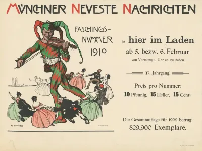Munchner Neueste Nachrichten Faschingsnummer 1910