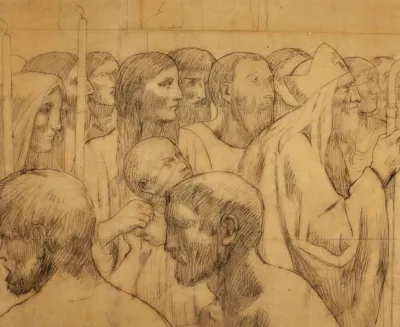 Mural Study For Fresco Of St Genevieve