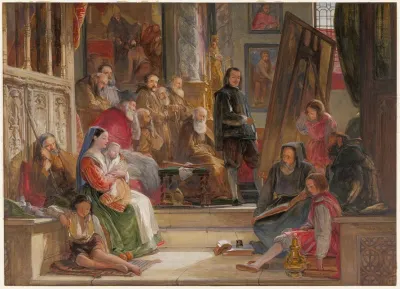 Murillo Painting The Virgin In The Franciscan Convent At Seville