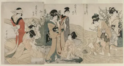 Musashi Omi Yamashiro And Settsu Provinces From The Series Fashionable Six Jewel Rivers Furyu Mu Tamagawa