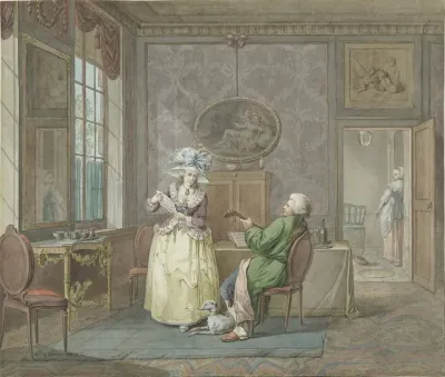Musicerend Paar In Een Interieur