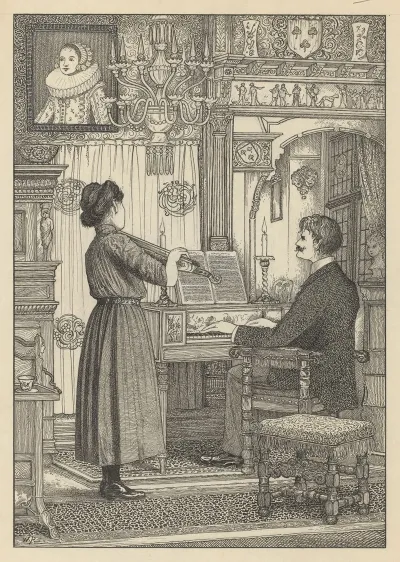 Musicerende Man En Vrouw