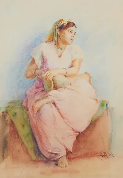Musicienne A La Derbouka