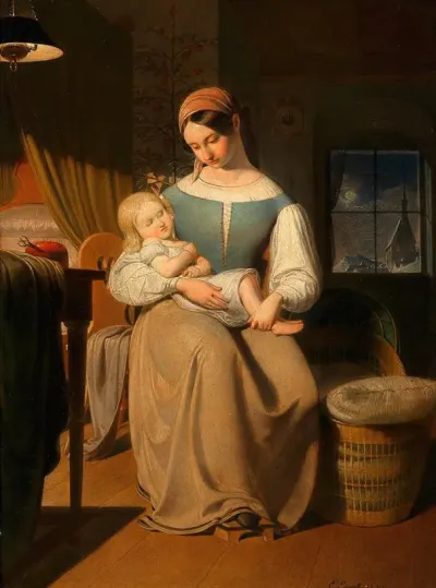 Mutter Und Kind Zu Weihnachten