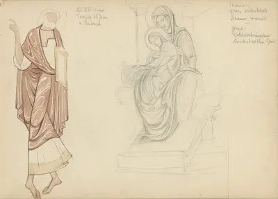 Muurschilderingen In Het Baptisterium Van Sint Johannes Te Poitiers