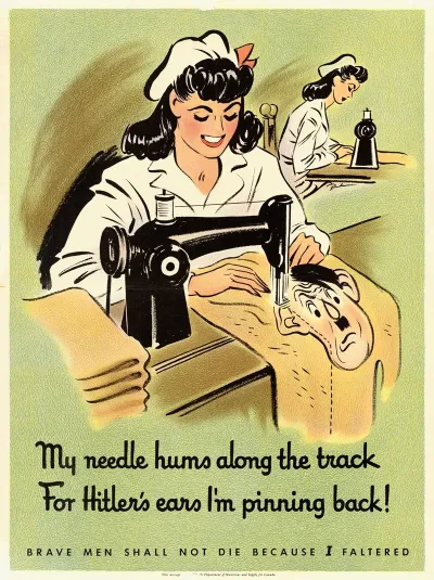 My Needle Hums Along The Track For Hitlers Ears Im Pinning Back