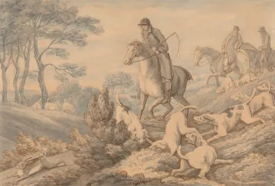 Myles Sandys Hounds And Huntsmen Starting A Hare