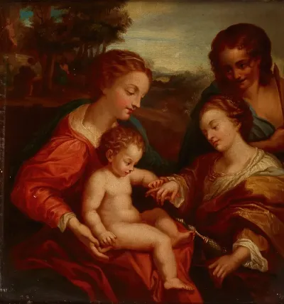 Mystic Marriage Of Saint Catherine With Saint Sebastian
