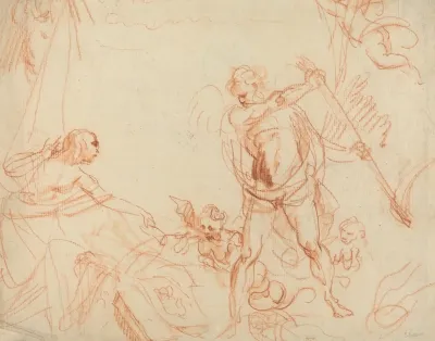 Mythological Composition With Chronos And Harpies Recto