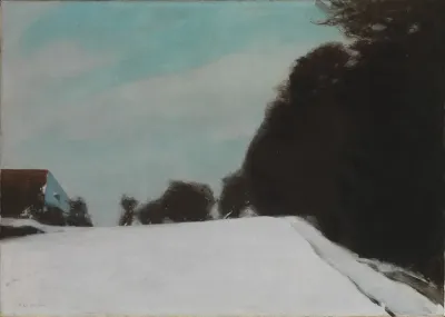 Nach Sonnenuntergang Im Winter